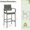 Costway 2/4 PCS Patio PE Wicker Bar Chairs Counter Height Barstools With Armrests &Cushions